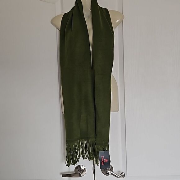 Charm Joah Women's Fringed Scarf One Size Green - Picture 1 of 16